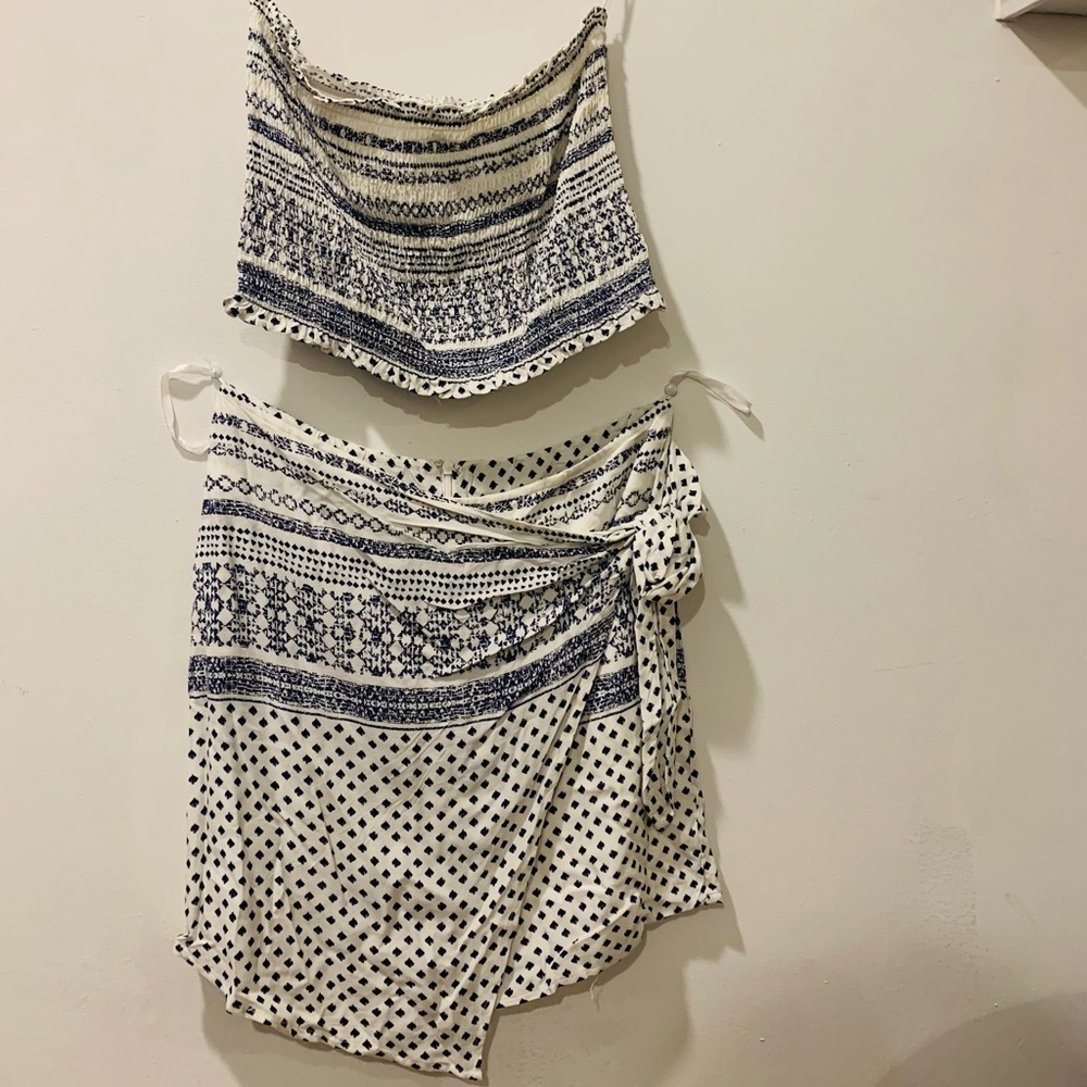 Cotton Candy LA tube top & skirt matching set, size Large, gently used